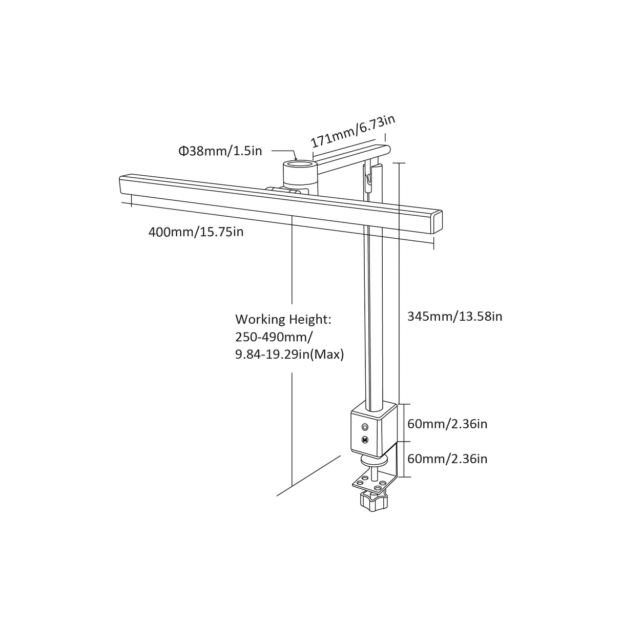 Archilight ArchDesk 40cm Clip-on Professional Desktop Lamp - PHOTO 5